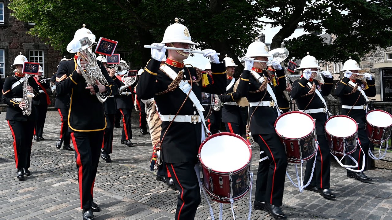 Rare to see. The Royal Marines Band Scotland and 3rd Royal Horse Artillery at Edinburgh Castle