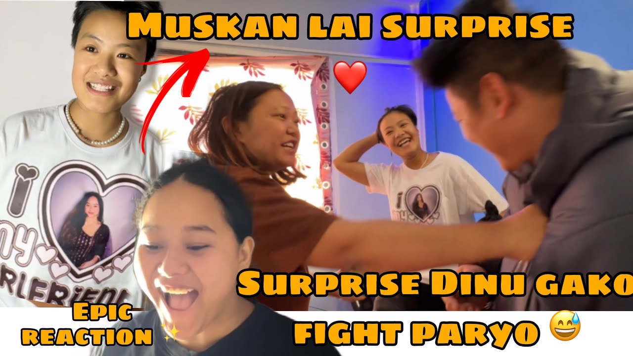 MUSKAN KO EPIC REACTION ❤️DAJU VAUJU KO CUTE JHAGADA ✨ FACE PHOTO PRINT WALA TSHIRT HAITA