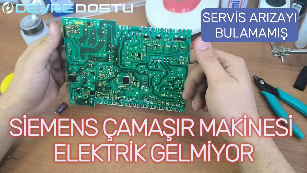 Siemens Çamaşır Makinesi Anakart Tamiri | Elektrik Gelmiyordu