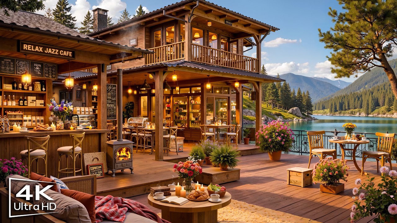 Summer Jazz Music 🌞 Outdoor Coffee Shop Ambience & Warm Jazz Instrumental Music for Relaxing, Work