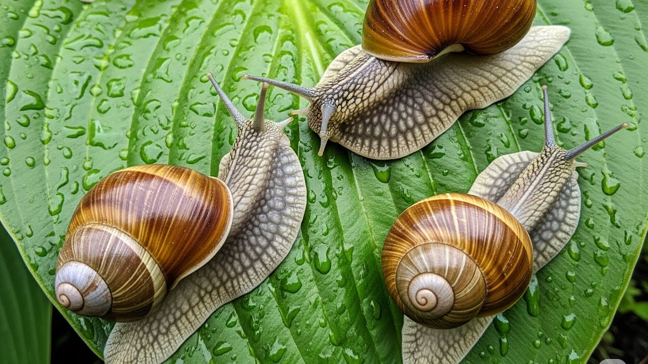 Satisfying Snail Walk in the Rain 🐌🌧️ (ASMR Sounds)