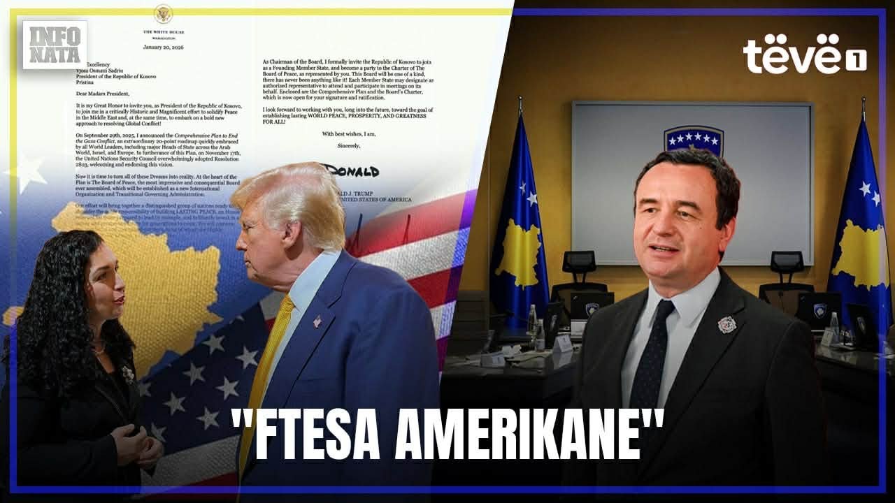 INFONATA: FORCOHET ALEANCA -TRUMP FTON OSMANIN NË BORDIN E PAQES - ÇKA FLET PËR KOSOVËN? 21.01.2026