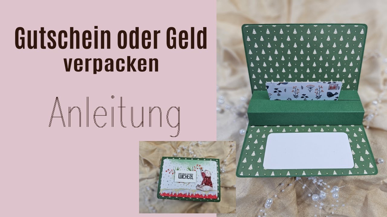 Gutschein schön verpacken I Geld verschenken I Anleitung in cm I Weihnachten I Schön verpackt