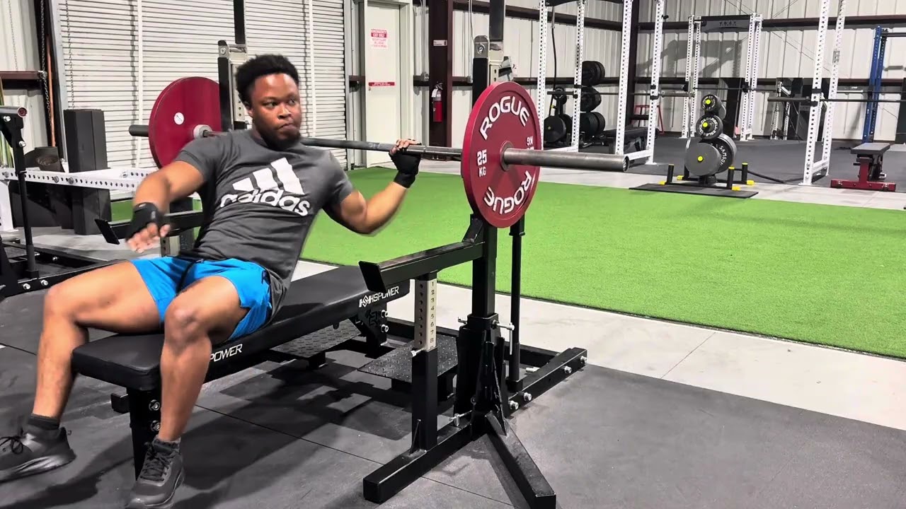 Benching in a powerlifting gym #zeus #bench workout 