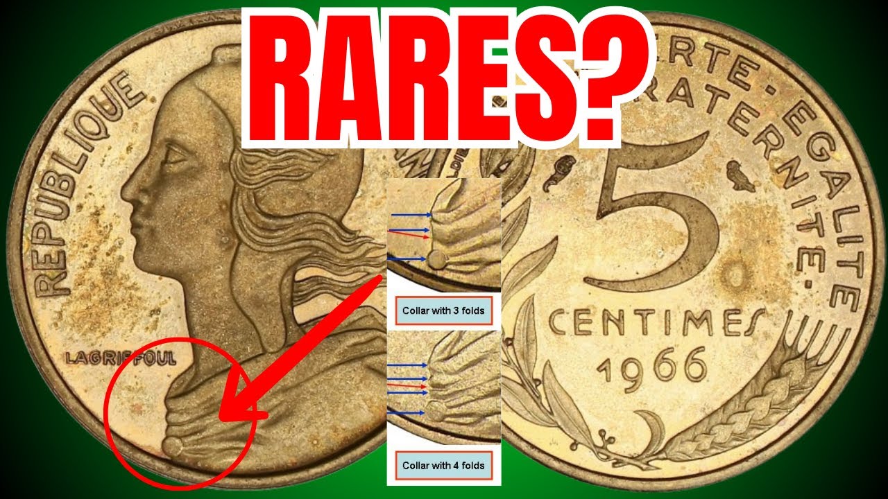 La Pièce Très RARE de 5 centimes 1966 col à 4 Plis !