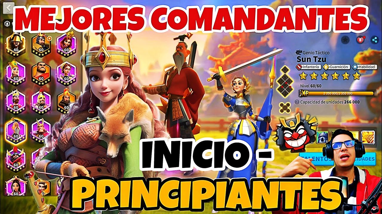 MEJORES COMANDANTES PARA EL INICIO PRINCIPIANTE - RISE OF KINGDOMS