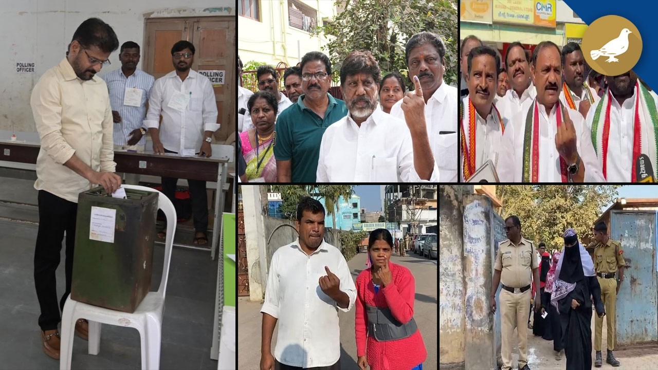 Revanth reddy casts his vote in Kodangal for Municipal Elections