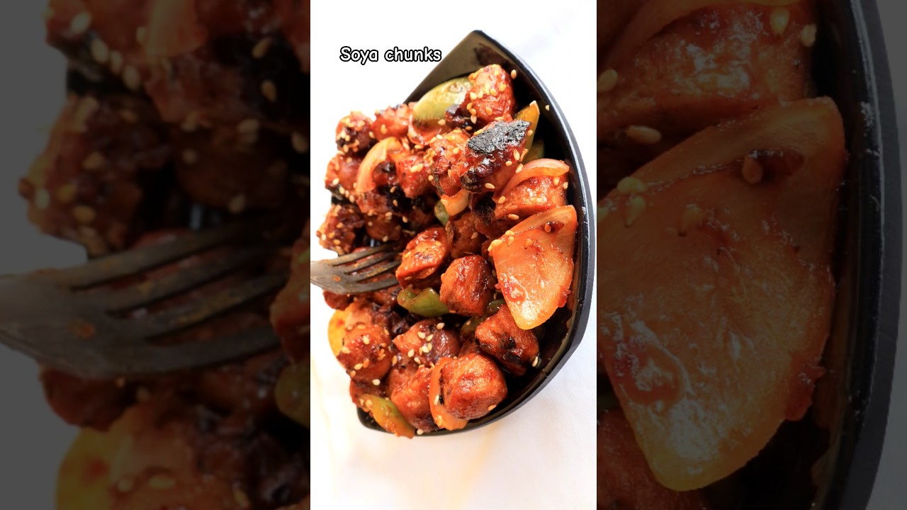 High Protein Breakfast in 5 Minutes 🥗 | Schezwan Soya Chunks Recipe  