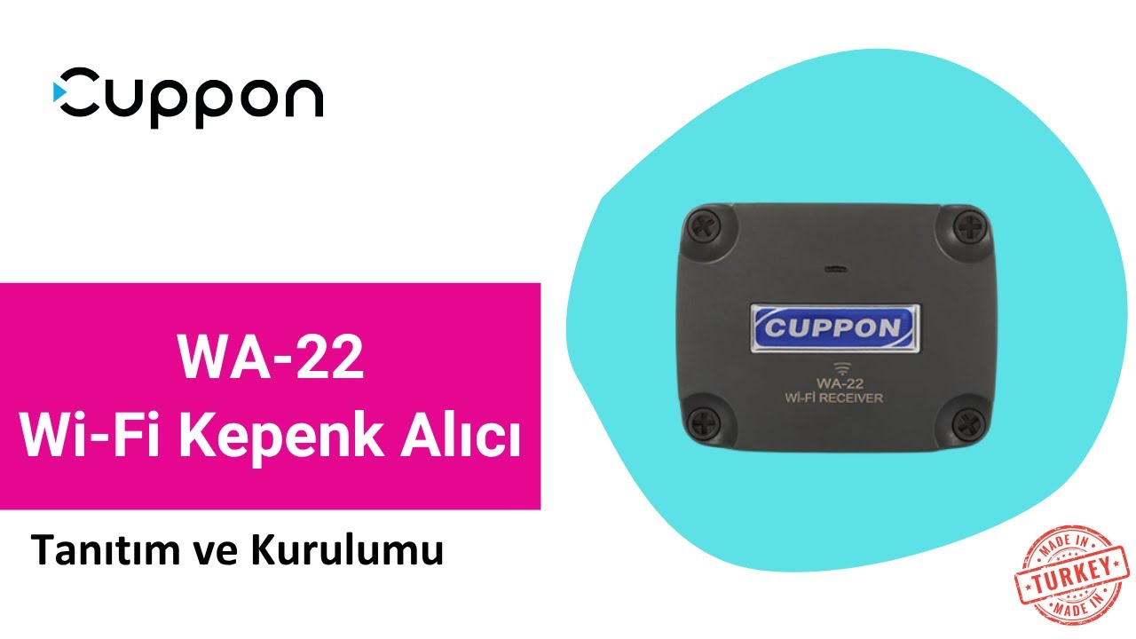 Cuppon WA-22 Wi-Fi Kepenk Kontrol Alıcı Tanıtım ve Kurulum Videosu