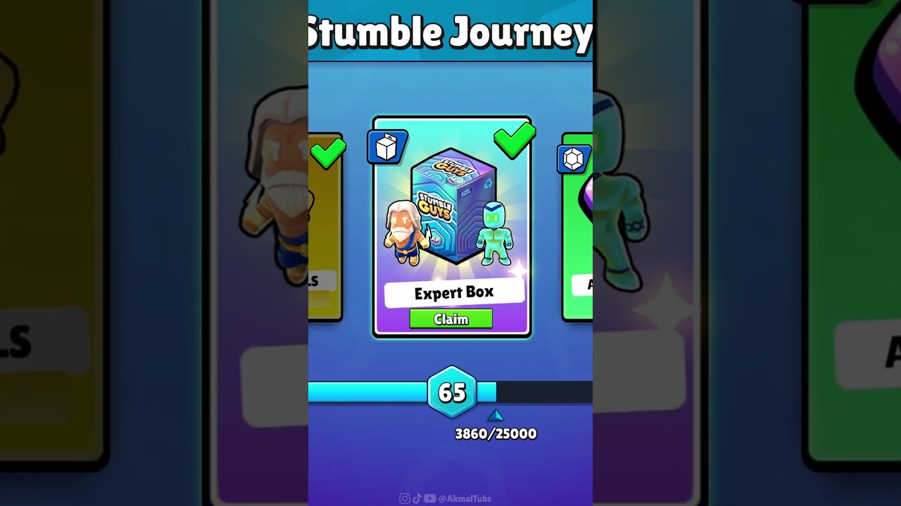 FREE SPECIAL GIFT REWARDS BOX STUMBLE GUYS JOURNEY LEVEL 65 🎁