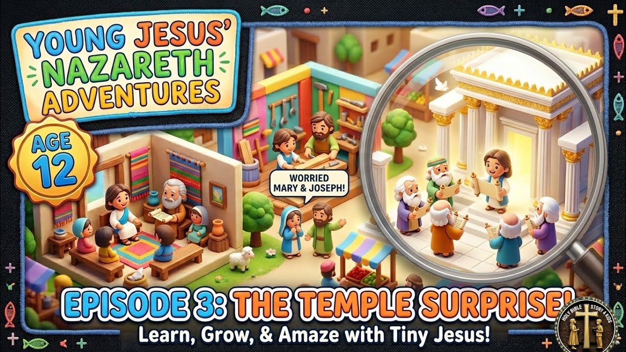 Young Jesus' 12 Years Old Nazareth Adventures: Temple Surprise.. Episode 3 - Super Book Bible 
