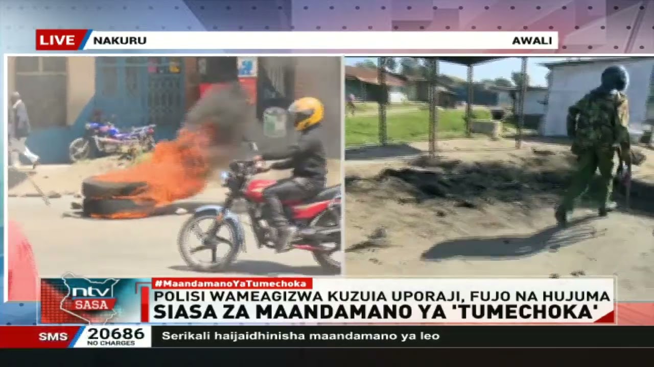 #Maandamano: Waandamanji wawazidi polisi nguvu katika maeneo tofauti Nakuru