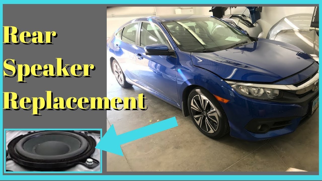 Honda Civic 2016 2017 — Как заменить задние динамики Снятие Снять Установка