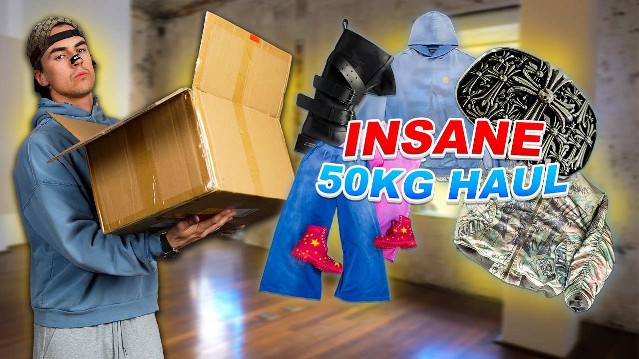 Невероятная добыча весом 50 кг прибыла! (Распаковка обуви, одежды, сумок и т.д.!)