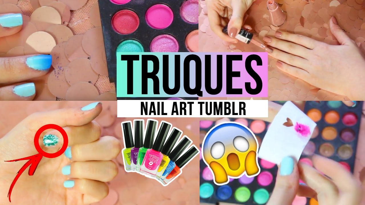 TRUQUES PARA UNHAS - COMO FAZER NAIL ART TUMBLR | Juliana Motta