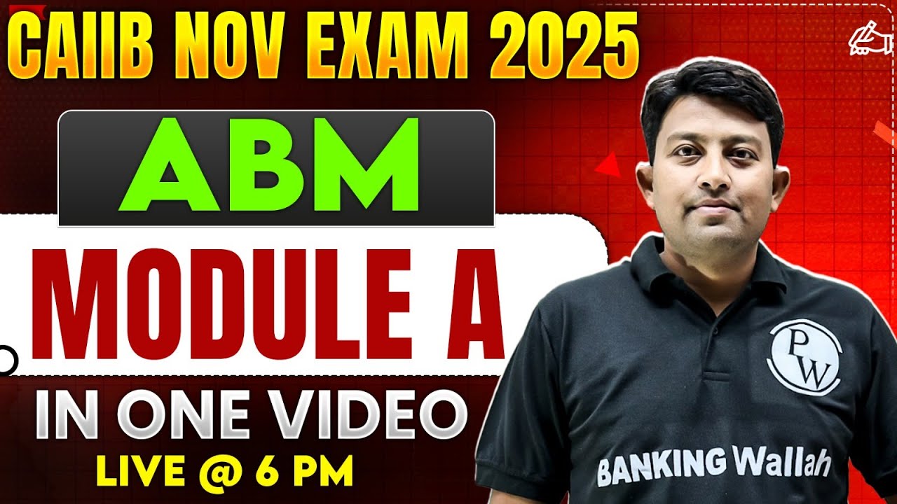 CAIIB ABM Exam Nov 2025 | CAIIB ABM Module A Marathon | ABM CAIIB Marathon | by Arvind Sir