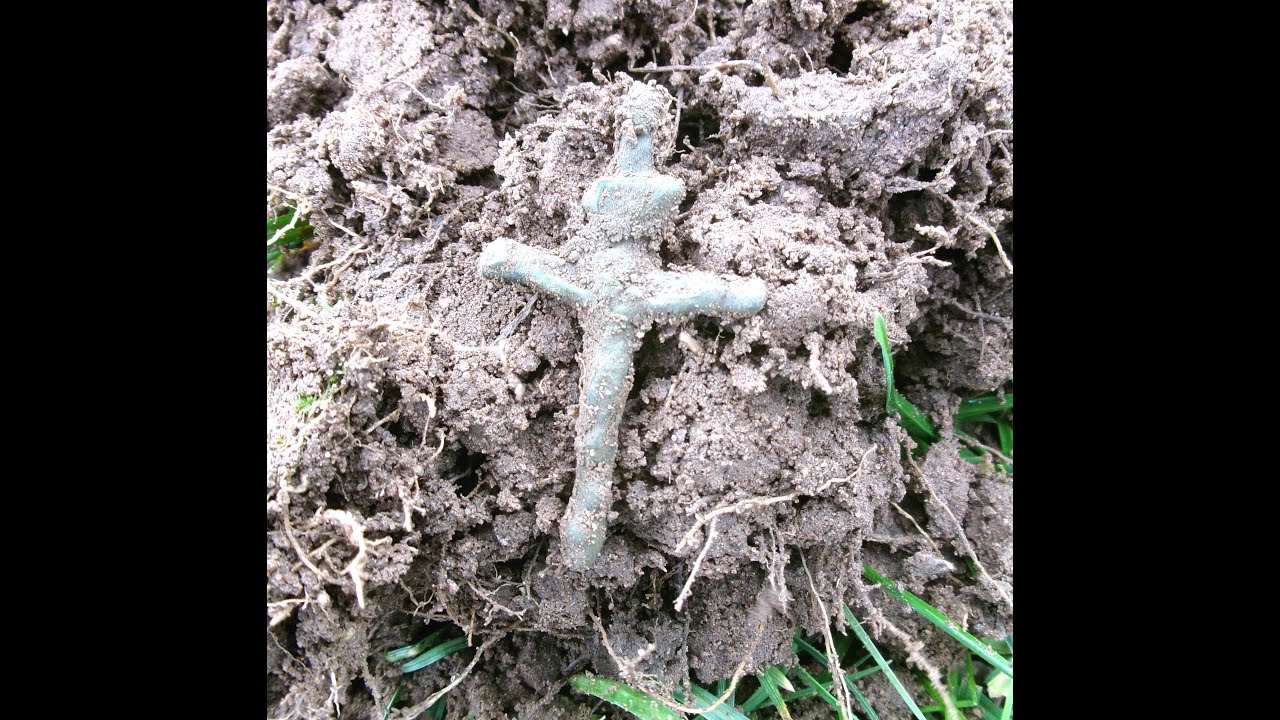 Metal Detecting Bronze Medieval Crucifix in Cumbria