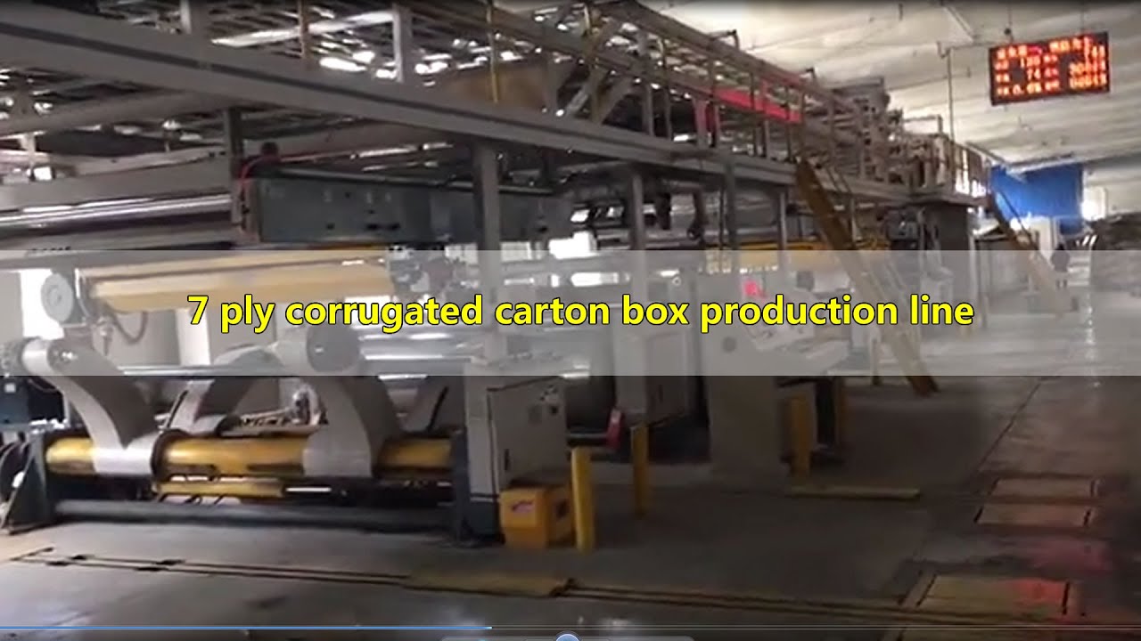 7 ply corrugated cardboard production line
