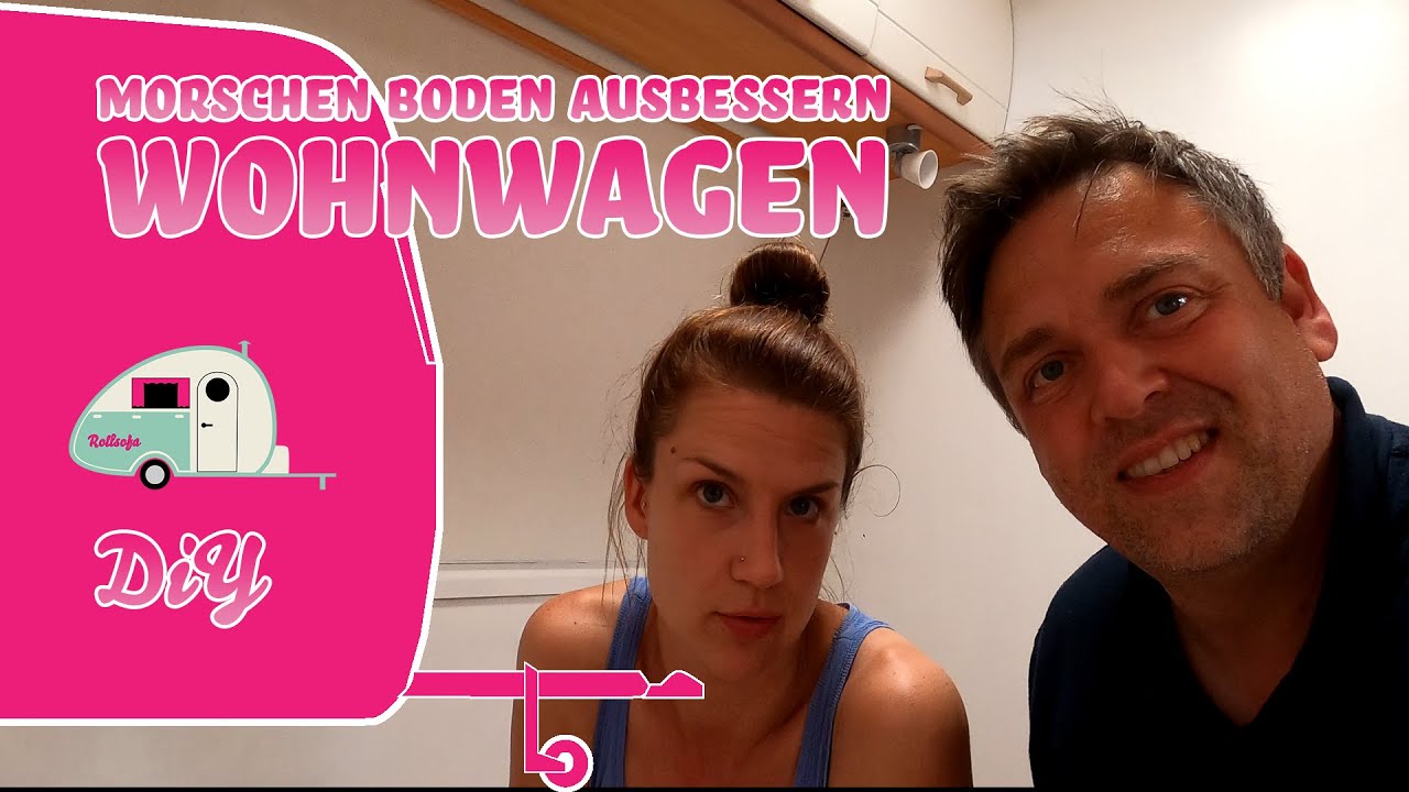 Die Serviceklappe war undicht! So haben wir den morschen Boden im Wohnwagen repariert.