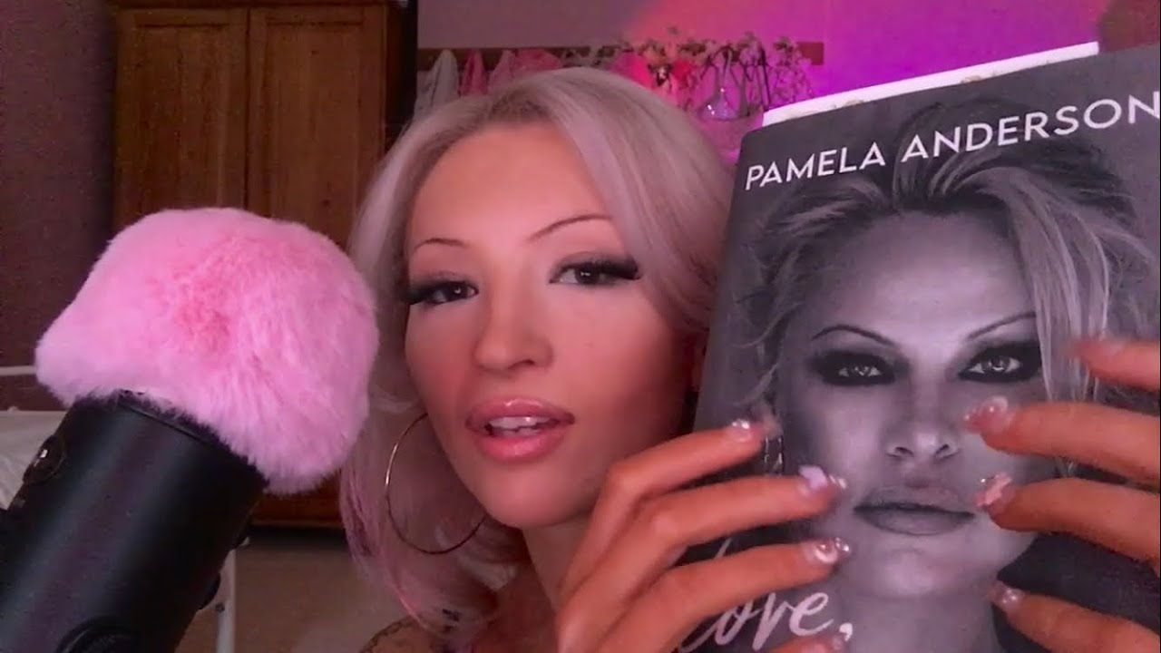 💞⋆ ASMR // INAUDIBLE WHISPERED READING + MIC BRUSHING ❤︎ (mouth sounds & page turning) 🩷.⋆