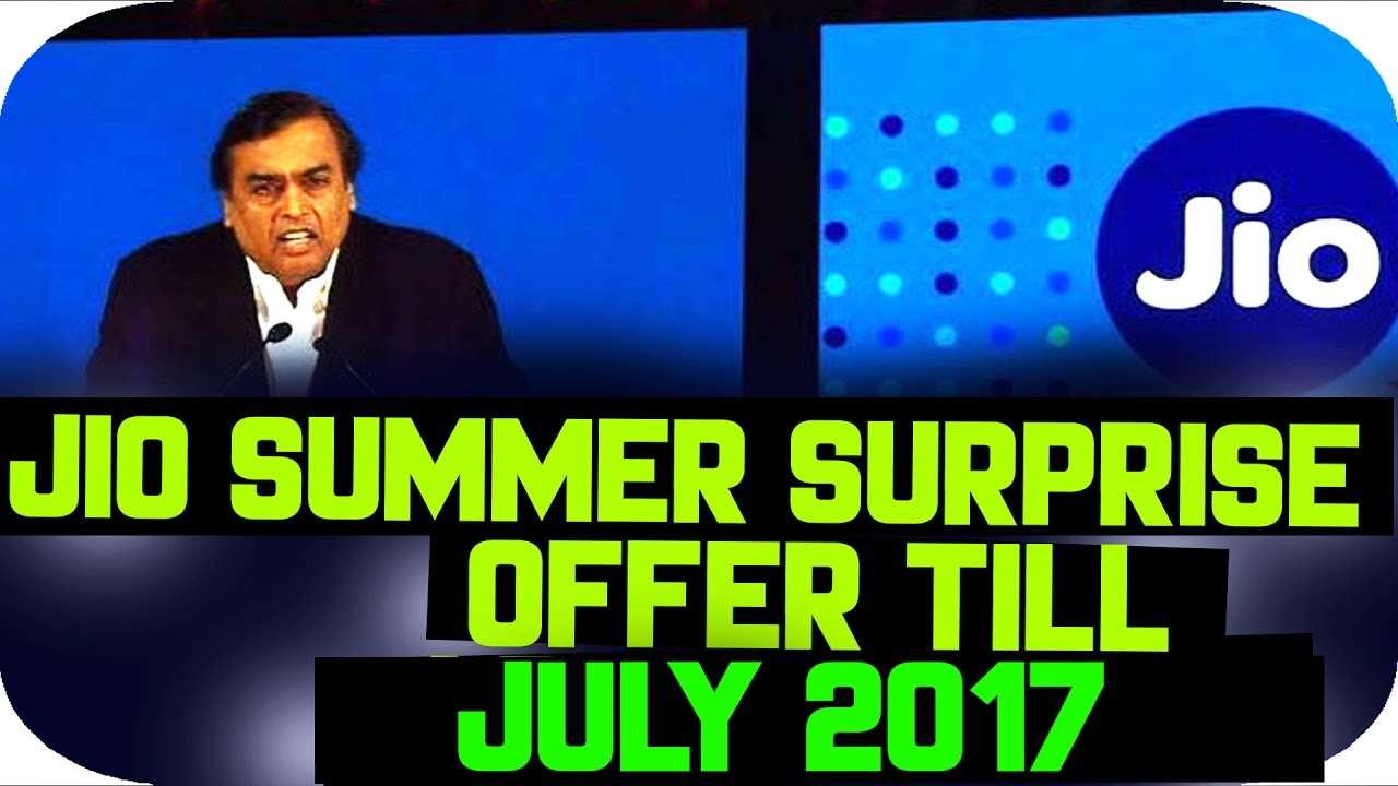 JIO PRIME SUMMER SURPRISE OFFER | Free Unlimited 4G Data for 3 Months Till JULY 2017 - HINDI