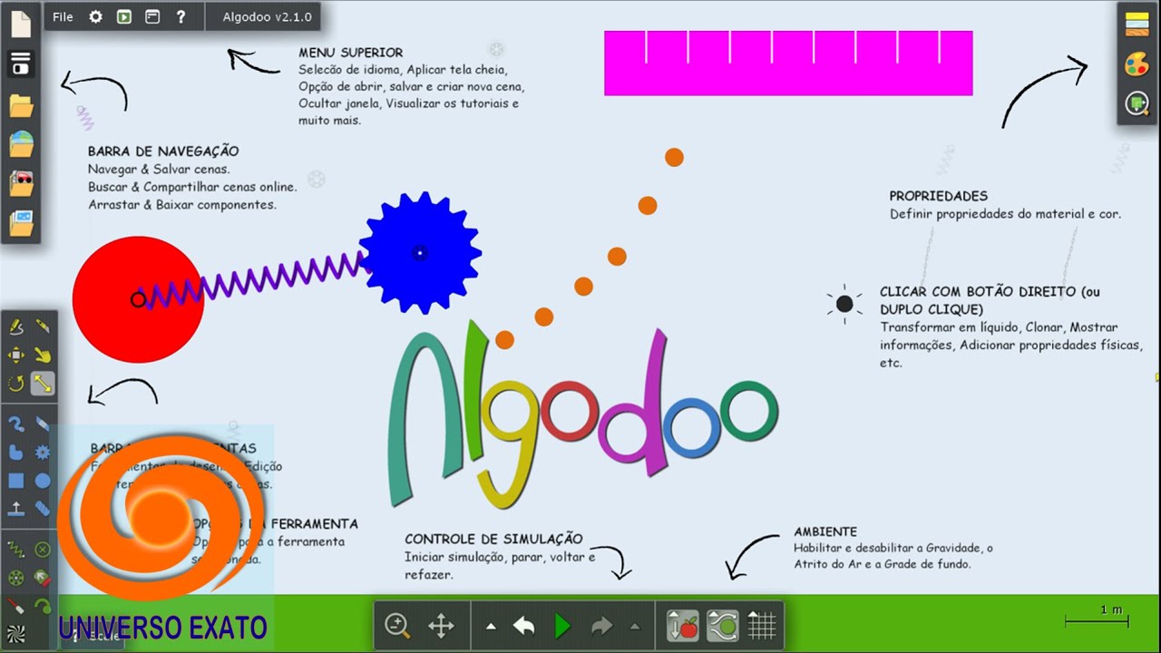 Algodoo - Aula 1 Introdução ao Algodoo Tutorial e suas Aplicações para Modelos de Física