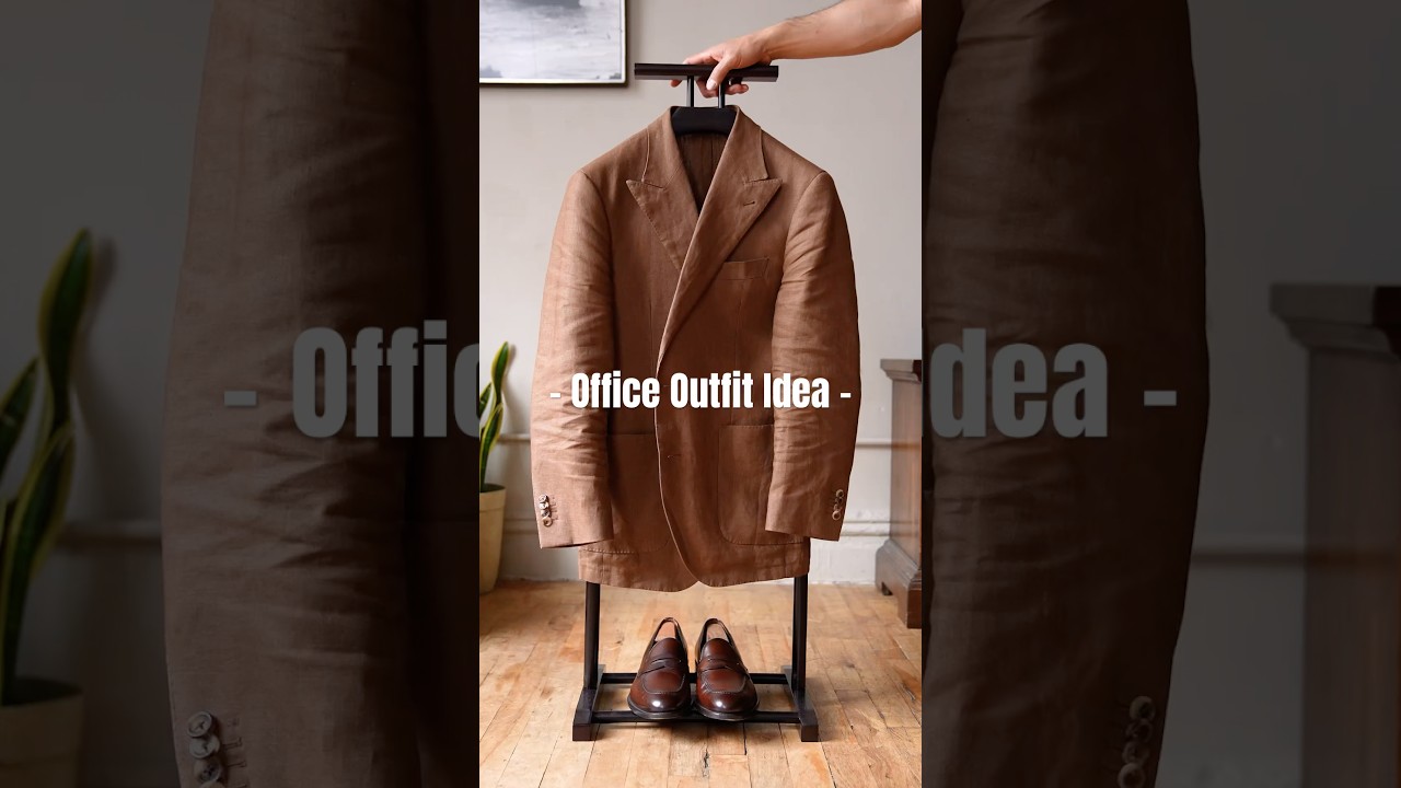 Styling Brown Linen Suit #outfitideas