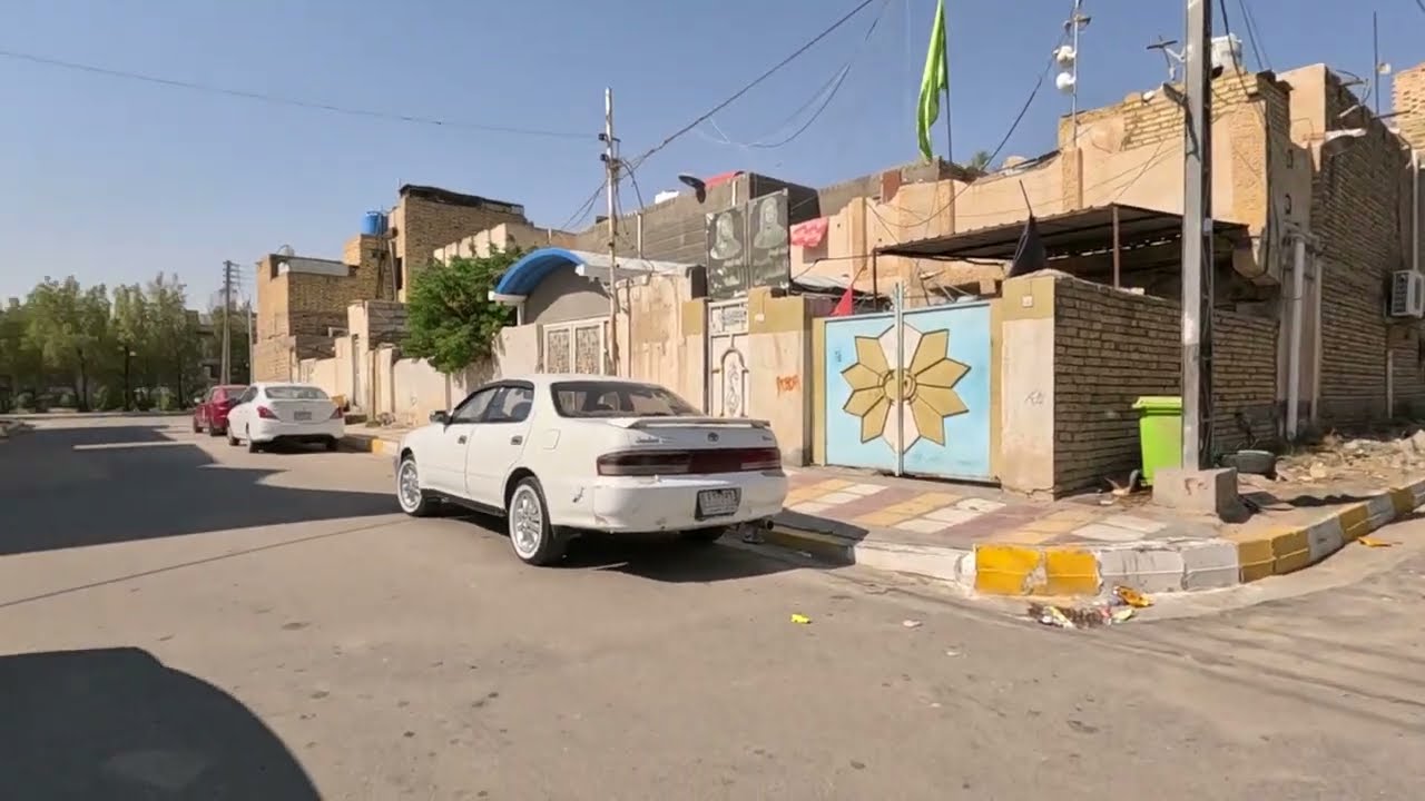 IRAQ backstreets and alleyways walk. Nasiriyah suburbs and districts walking tour