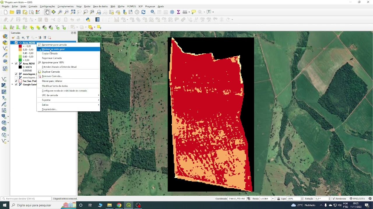 Dicas rápidas QGIS 33 - Baixar imagem gratuita do Sentinel e calcular o NDVI e NDRE