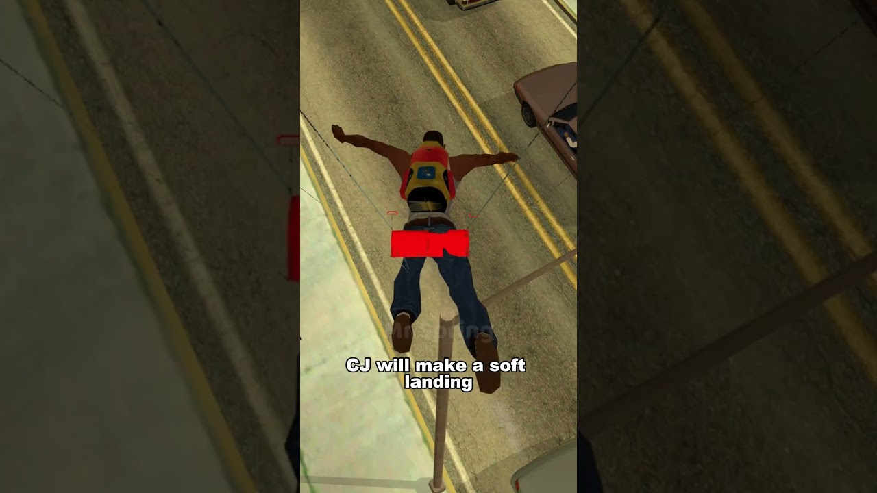 IF YOU PARACHUTE FROM A LOW HEIGHT IN GTA GAMES