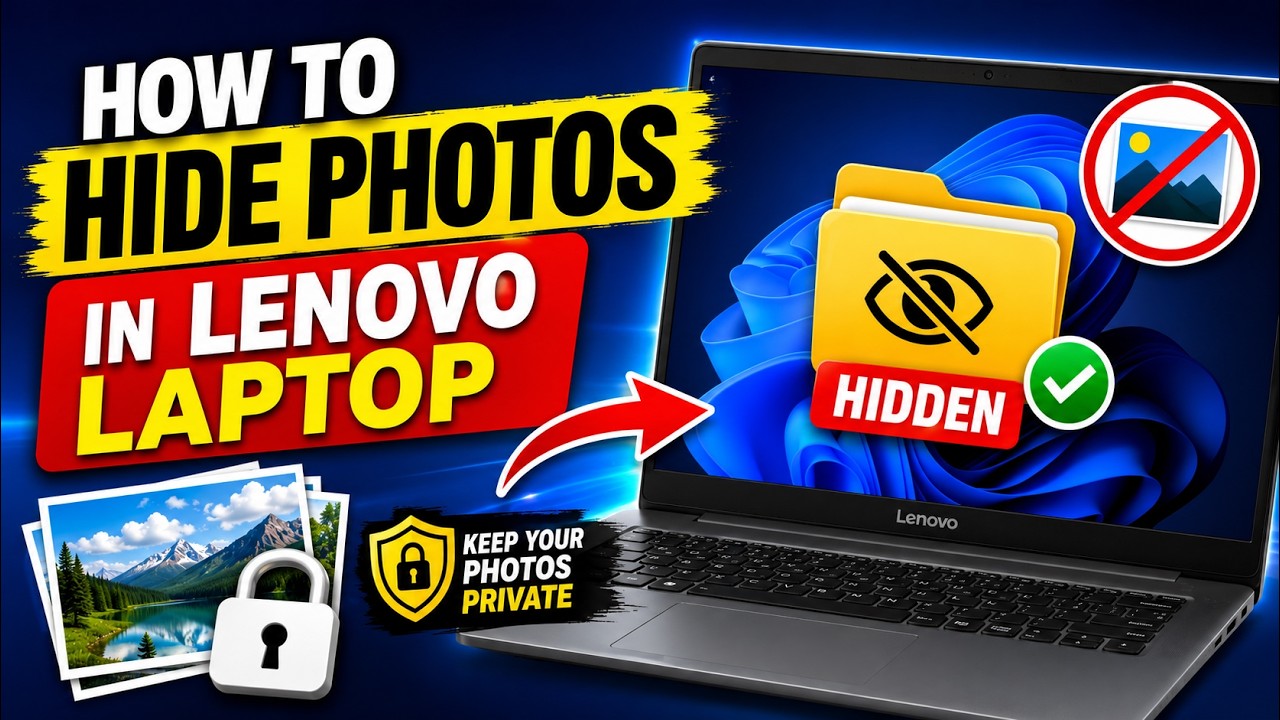 How to hide photos in lenovo laptop