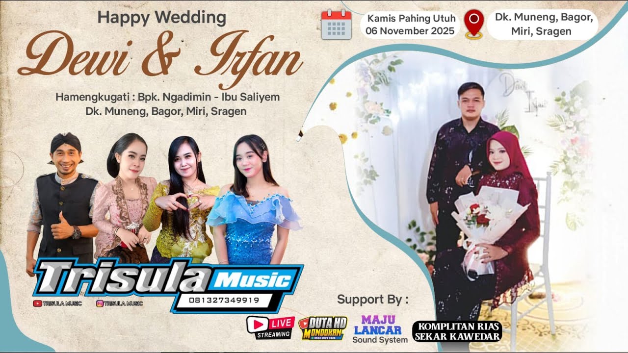 Live TRISULA MUSIC//MAJU LANCAR AUDIO//DUTA HD MONDOKAN Muneng, Bagor, Miri, Sragen 05 november 2025