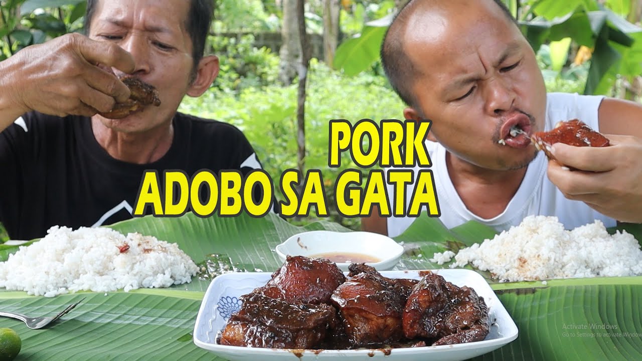 PORK ADOBO SA GATA MUKBANG
