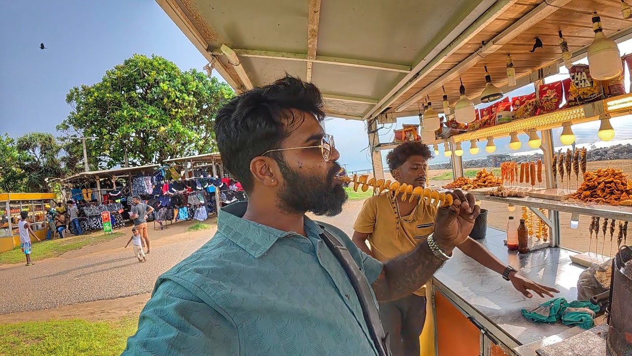 මේක කන්න මීගමුවට ගියා | Negambo Brown Beach Street Food 