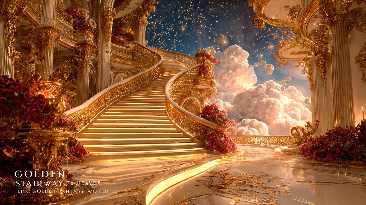The Golden Stairway to Heaven | Epic Golden Fantasy World