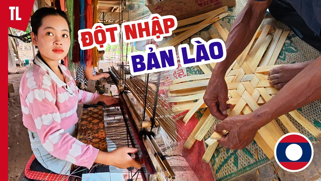 Vào tận nhà xem gái bản Lào trổ tài dệt vải: 
