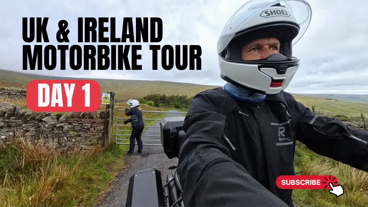 UK & Ireland Motorbike Tour Day 1 – Bumpy Pennines, Spa Hotels & Wind Battles to the Ferry