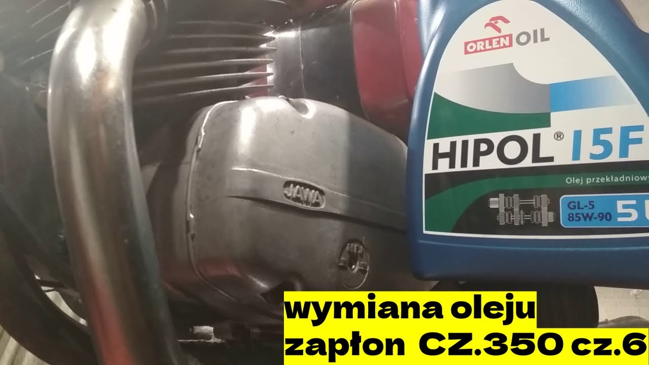 CZ 350/JAWA wymiana oleju lux-co kryje się pod pokrywą zapłonu -pajączek cz.6