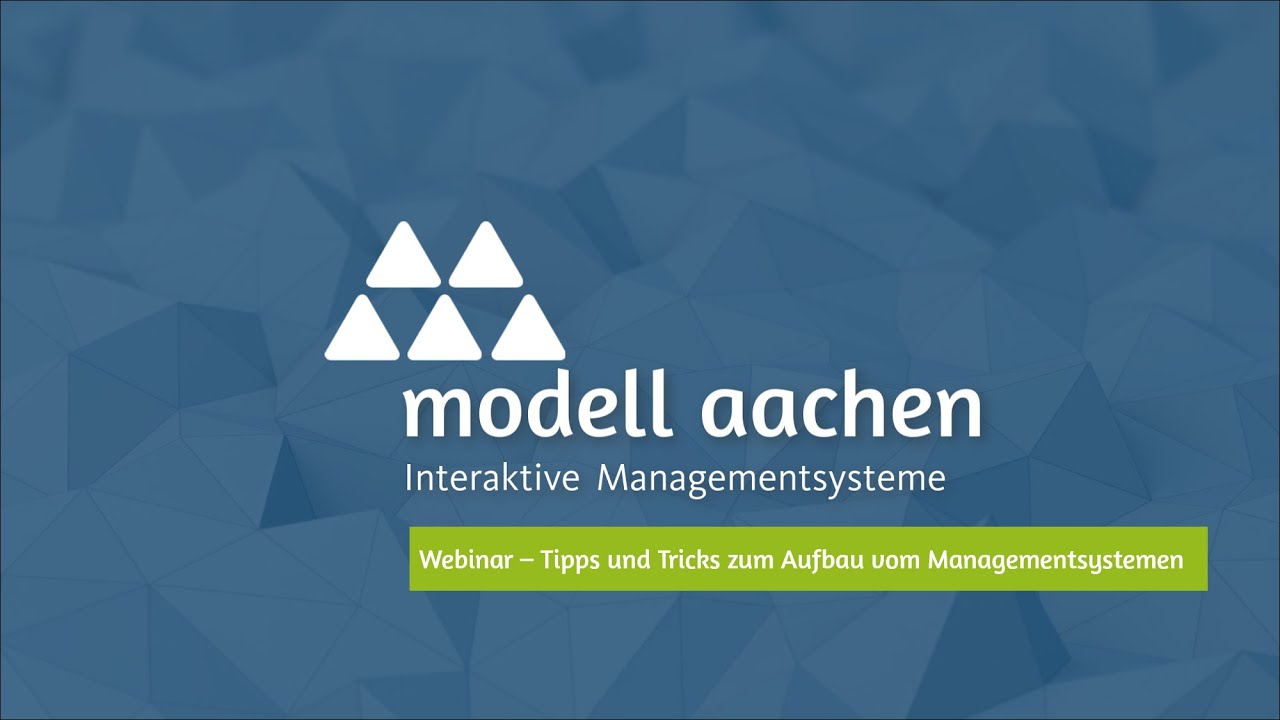 Webinar - Tipps und Tricks zum Aufbau von Managementsystemen