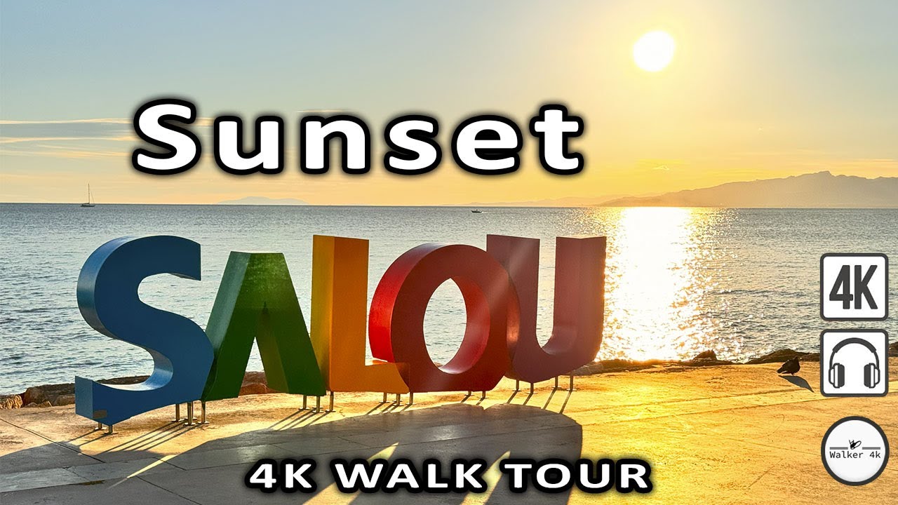 [NO ADS] Sunset in Salou, Spain: Walking Tour Along the Promenade [4K] [Saturday February 8 2025]