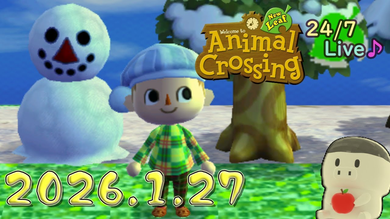 [160]とびだせどうぶつの森  24時間作業用 BGM 稀にゲームプレイ要素有  - ACNL 24/7 Hour Live  2026.1.27 