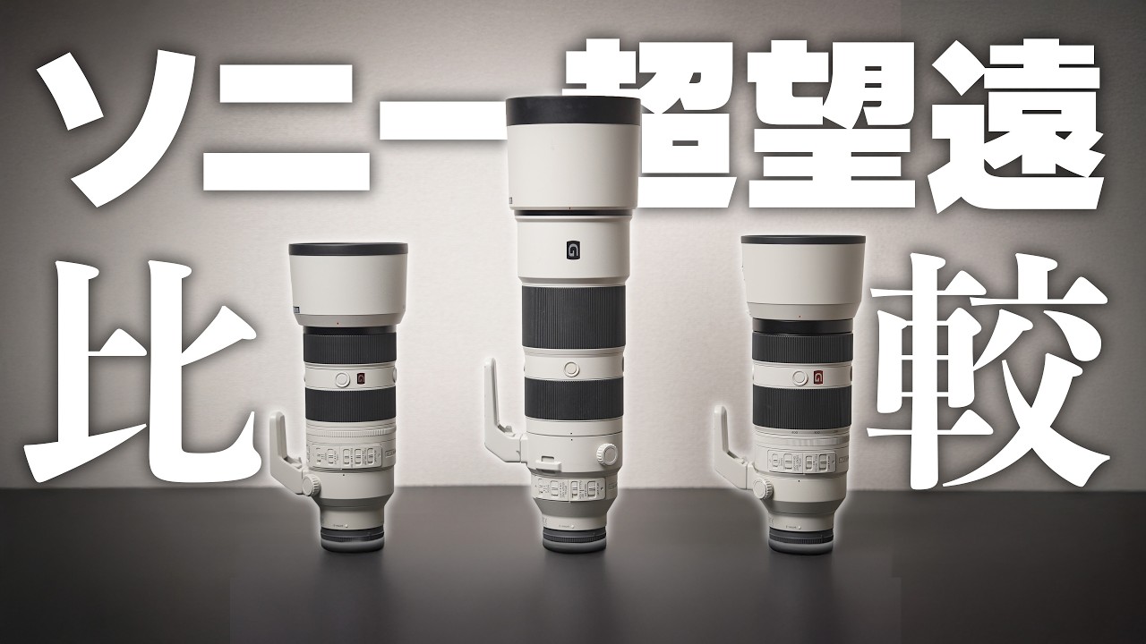 SONY望遠レンズ３本の比較【SEL70200GM2／SEL100400GM／SEL200600G】