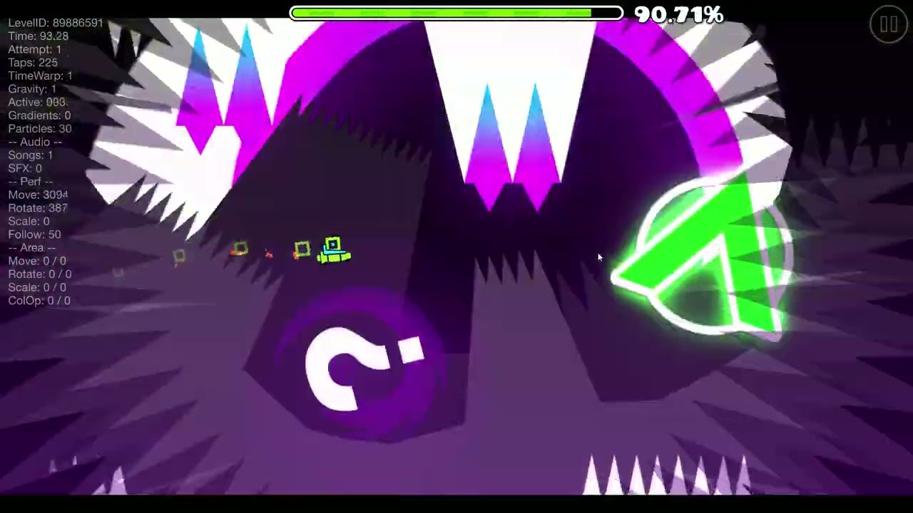 1 attempt on every easy demon i have beaten!