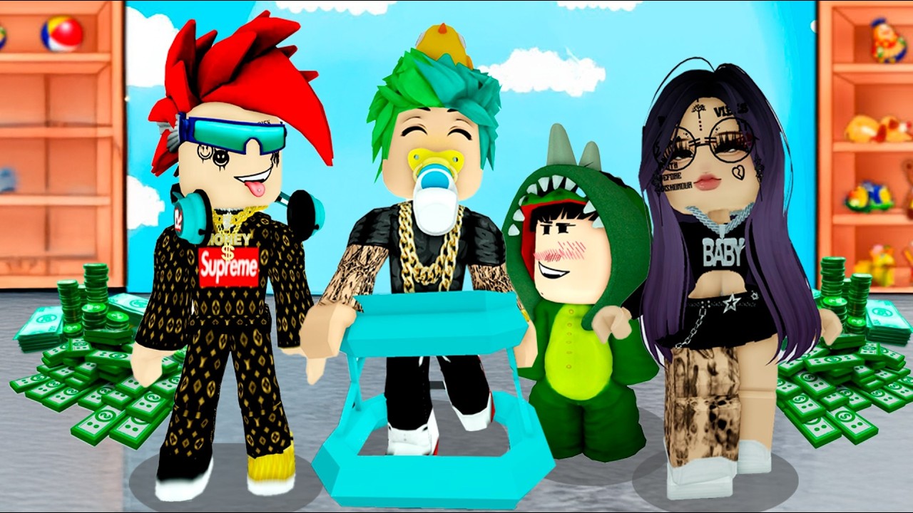 WE BECAME A FAMILY OF PILCHERO BABIES ON ROBLOX | Karim Juega