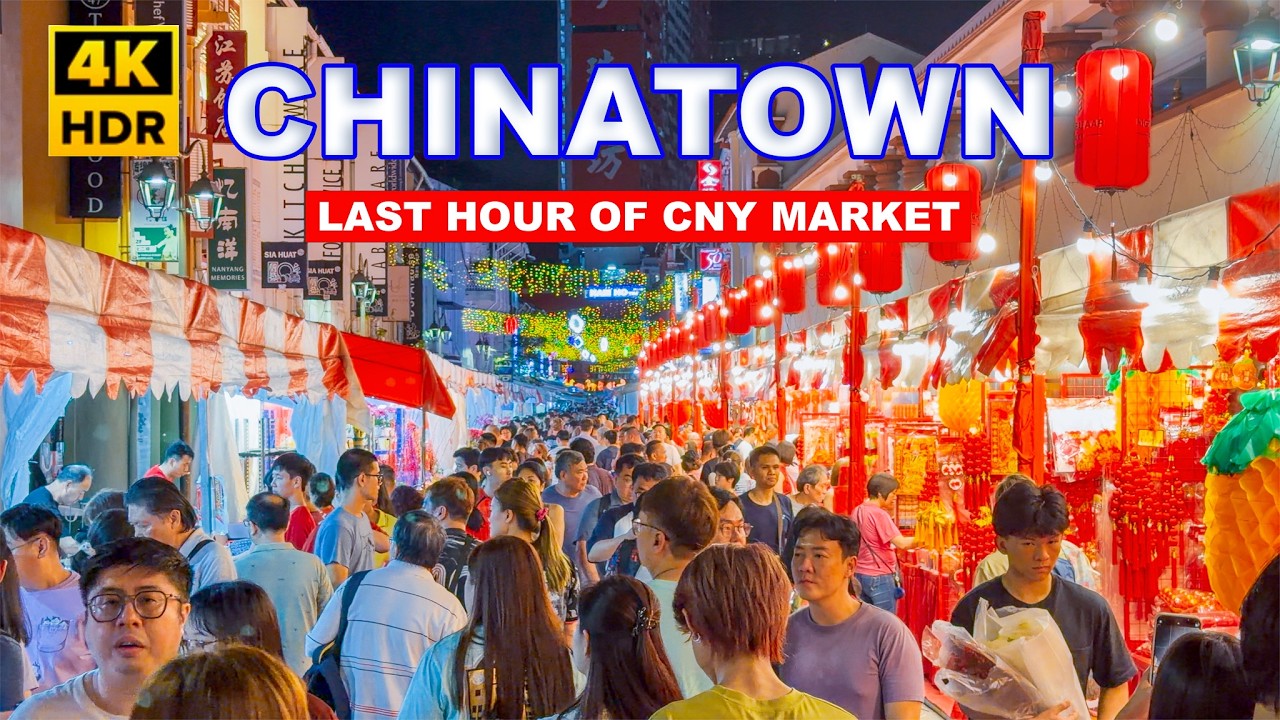 🛍️ Everything Must Go | Last Hour Of Crowded Chinatown Singapore CNY Market Tour🇸🇬🐎🧧