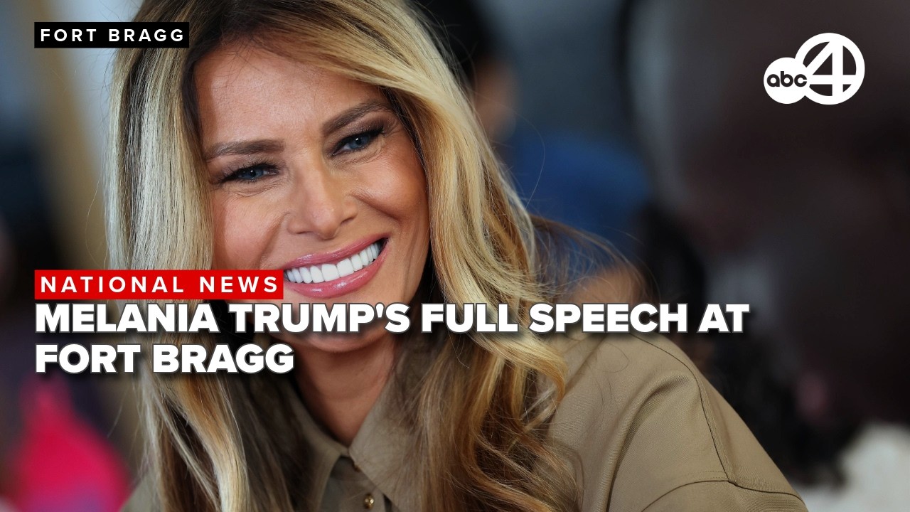 FULL: Melania Trump speaks at  Fort Bragg during Trump's campaign-style visit