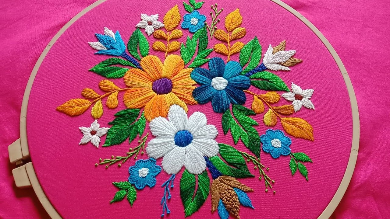 HAND EMBROIDERY:Sofa/Pilloe/Cushion/Table Cloth Round Design-54, কুশন/ঠেবিল ক্লথ/সোফা কভার ডিজাইন