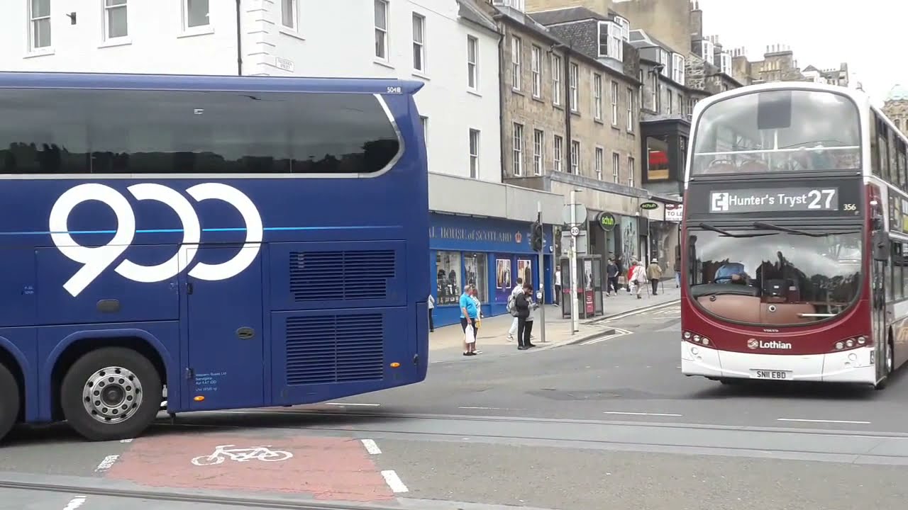 Buses and Trams on Princes Street, Edinburgh 26/08/2021