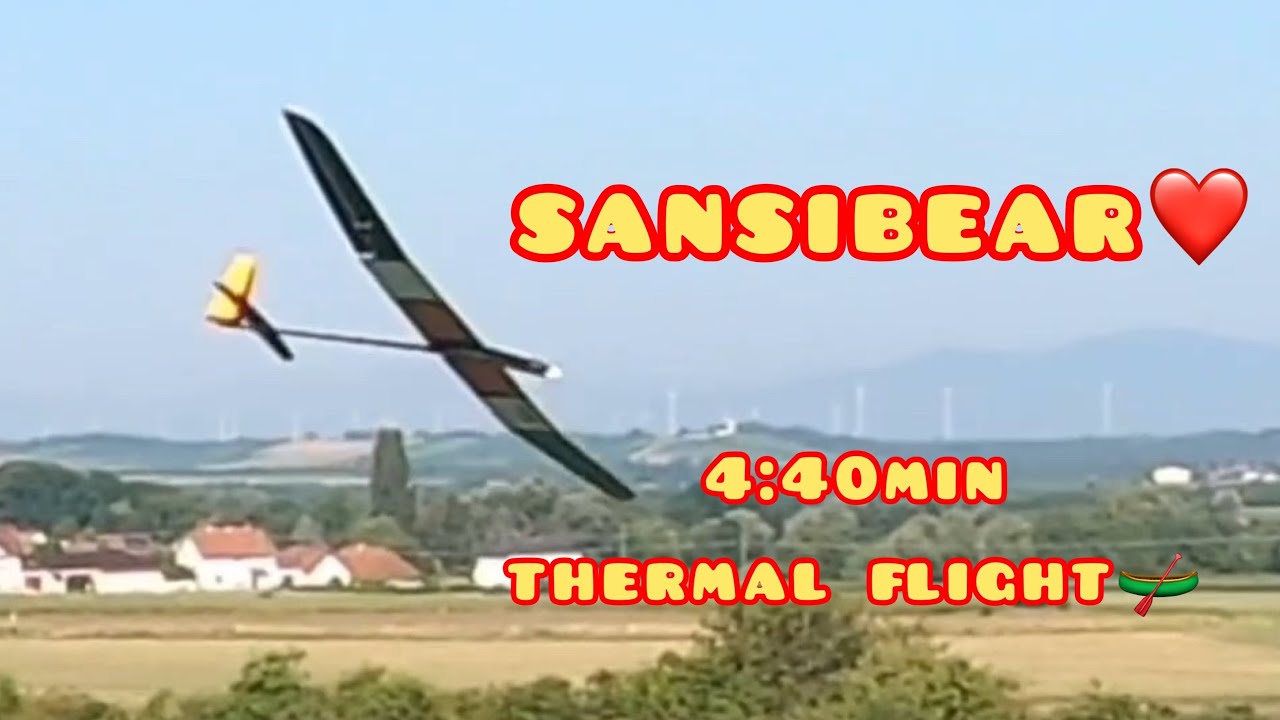 rc glider 4:40min in thermals🌤️🛶 sansibear django22 M🙏 #rcglider