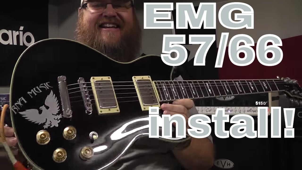 Установка звукоснимателей EMG 57/66
